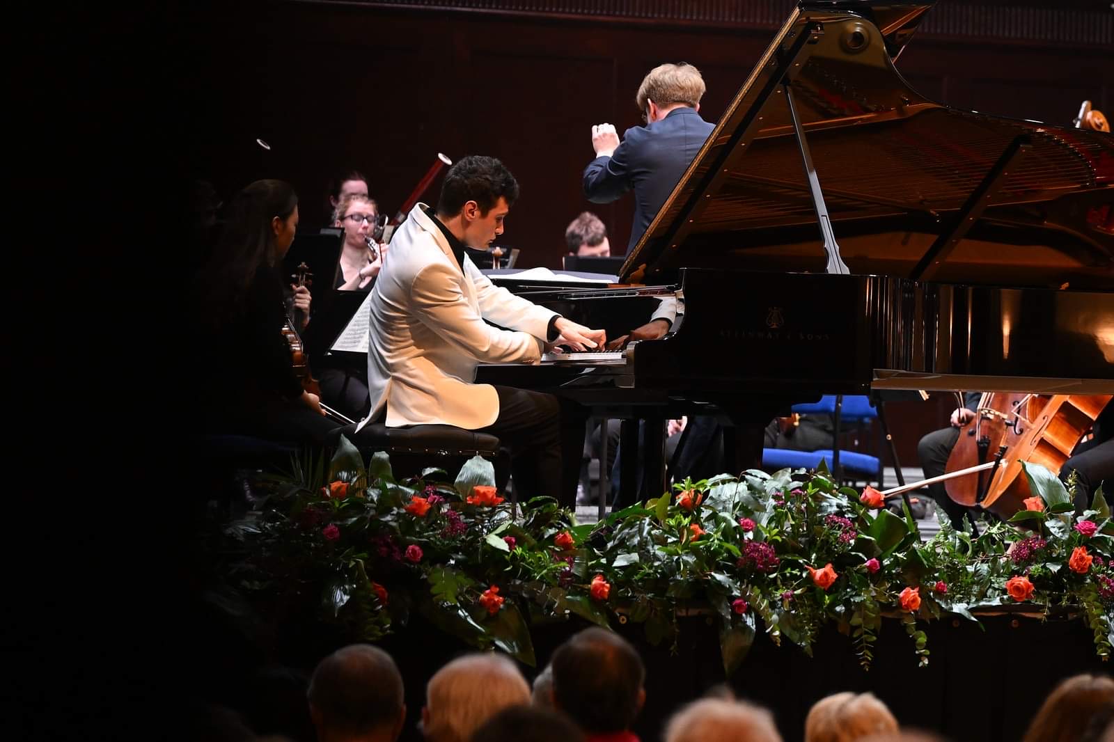 Artem Kuznetsov performing with orchestra